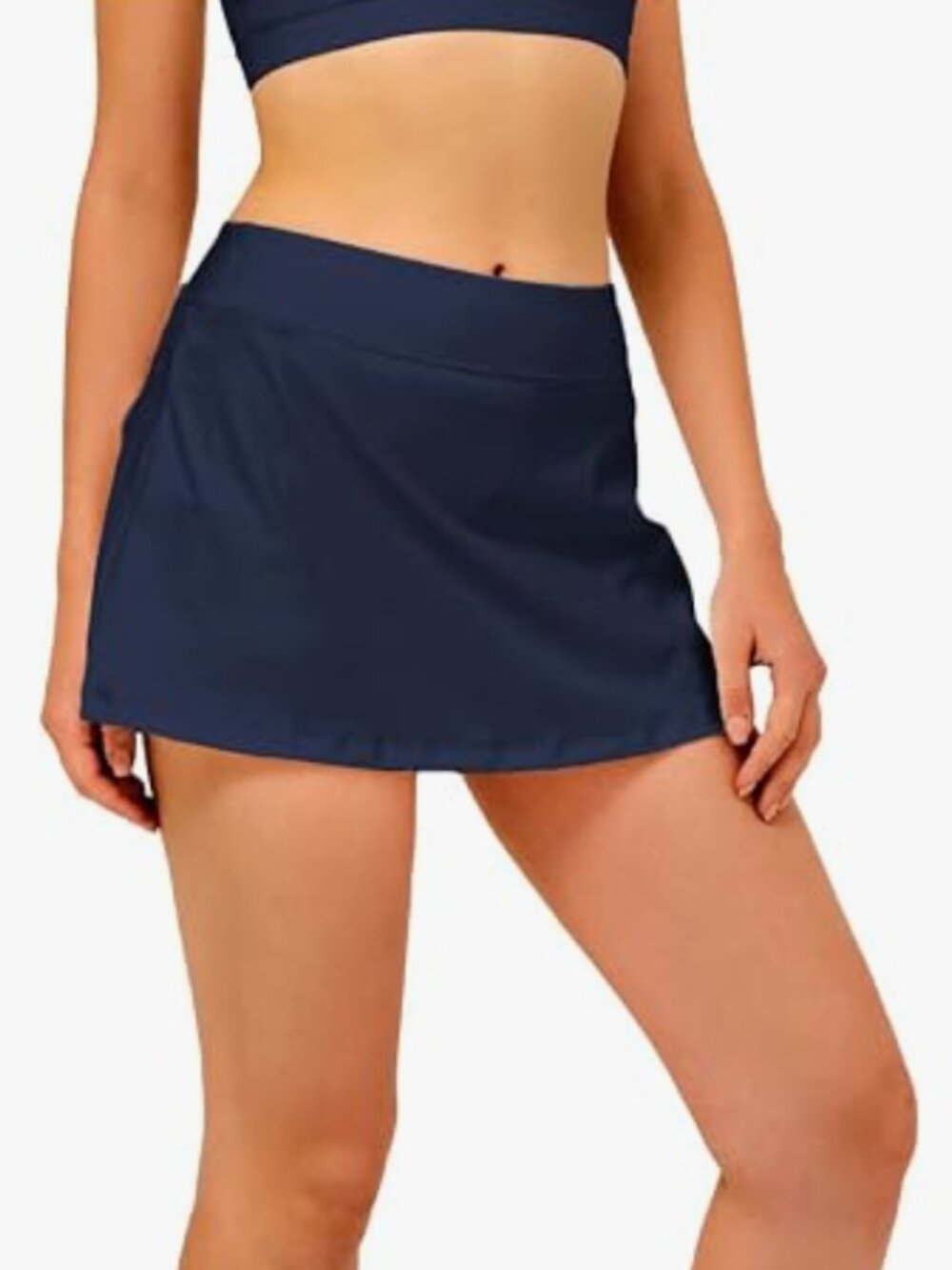 Stelle Tennis High Waisted Athletic Golf Skort with Pockets Navy Blue M